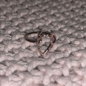 Antler ring rose gold